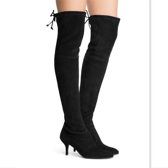 Stuart Weitzman Shoes - Sold💘NIB STUART WEITZMAN Black Suede OTK Boots 9